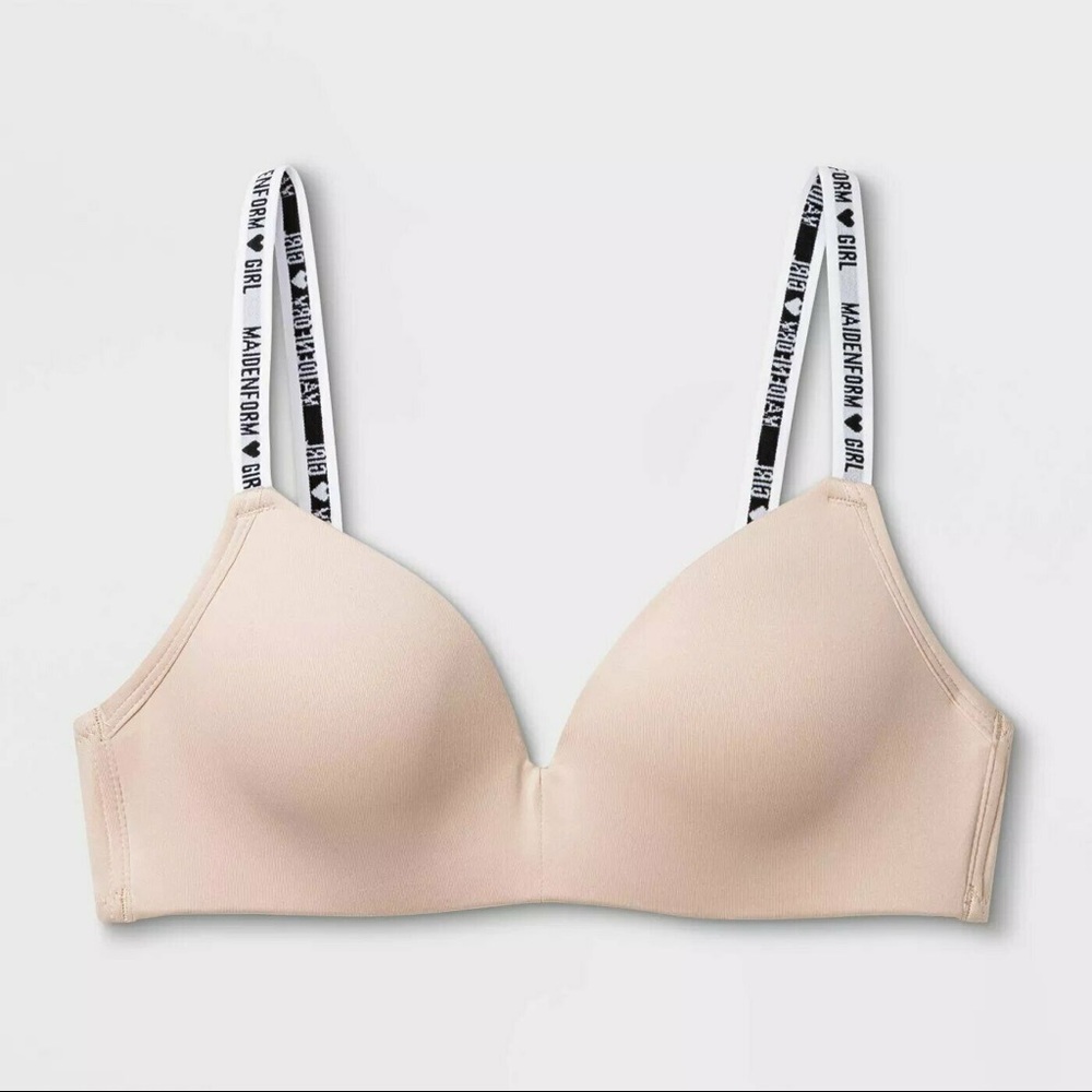 NWOT girls nude strap training bra